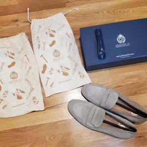 MENS SAN PENNY LOAFER - BEIGE SUEDE 11.5 LIKE NEW